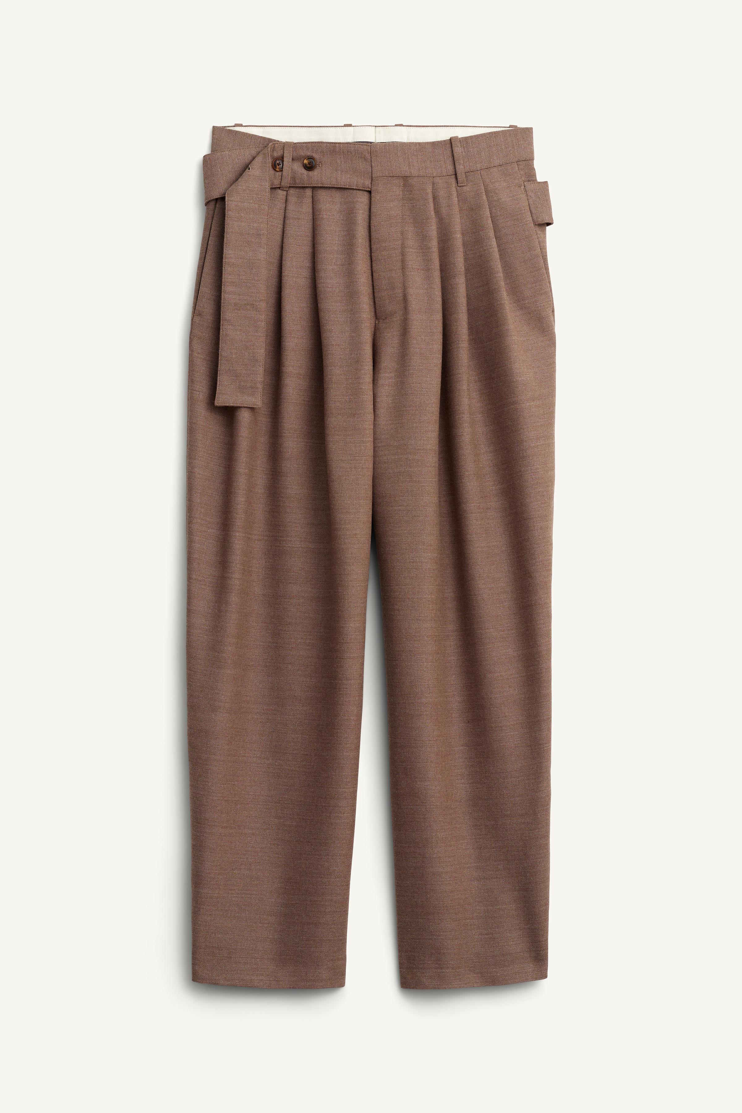 LIMITED EDITION WIDE FIT BELTED PANTS